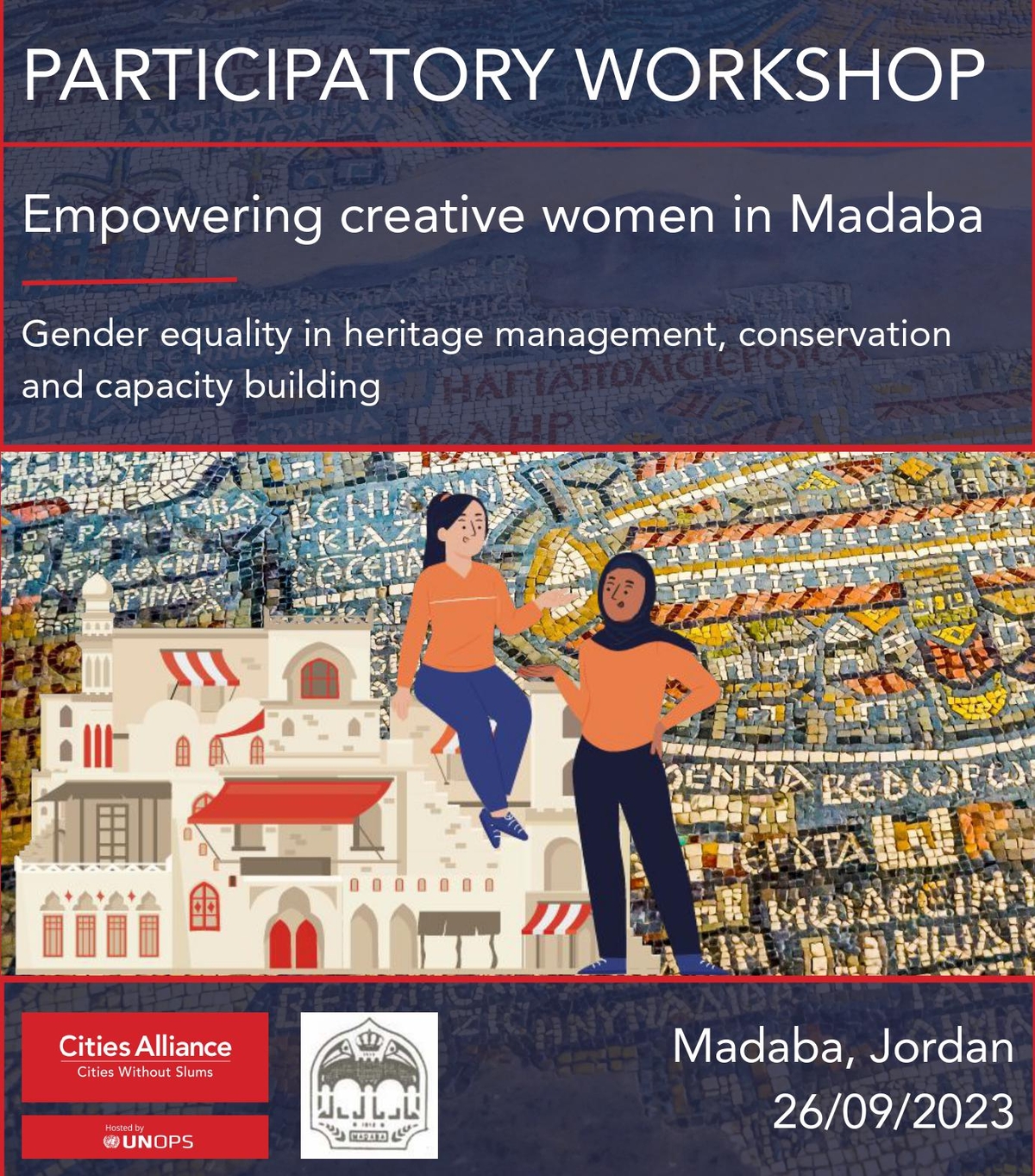 Cities Alliance, Women heritage workshop, flyer