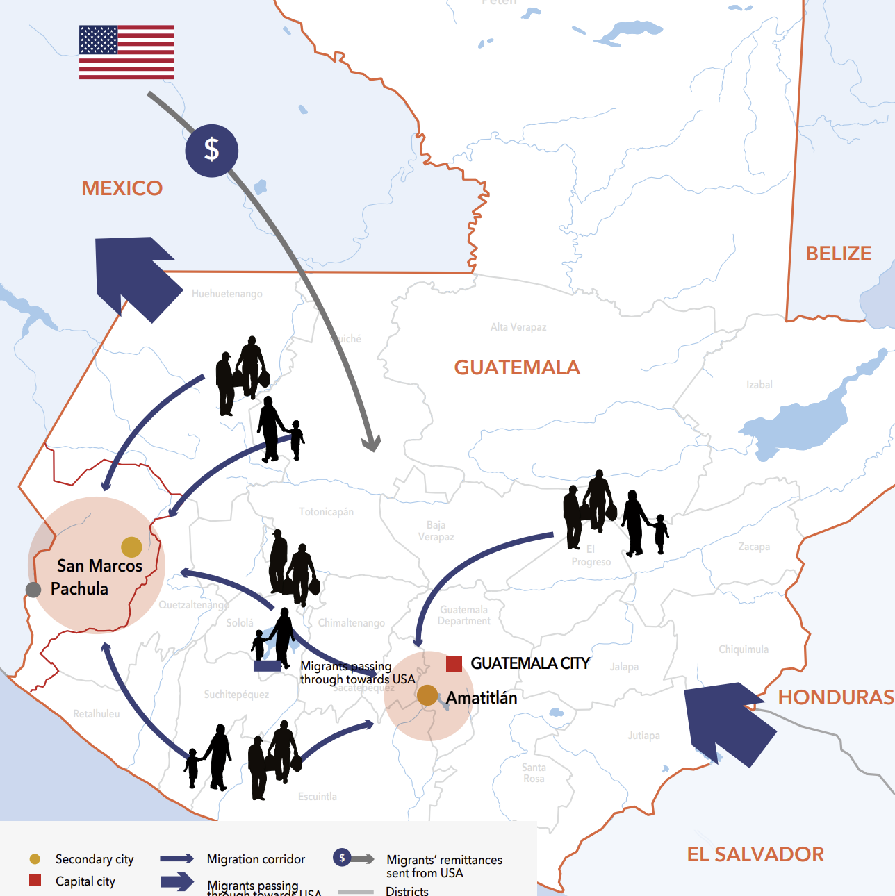 Leveraging Migration For Thriving Secondary Cities In Guatemala   Guatemala Map 