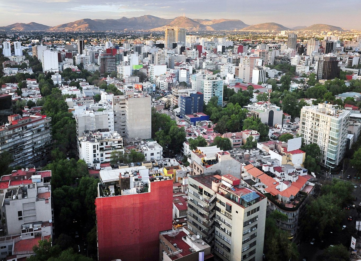 Aerial view of Mexico city