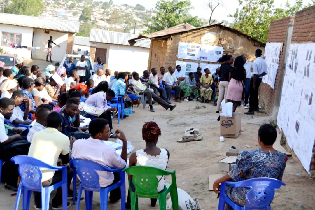 Presenting community profiling and mapping in Malawi (photo by Centre for Community Organisation and Development).