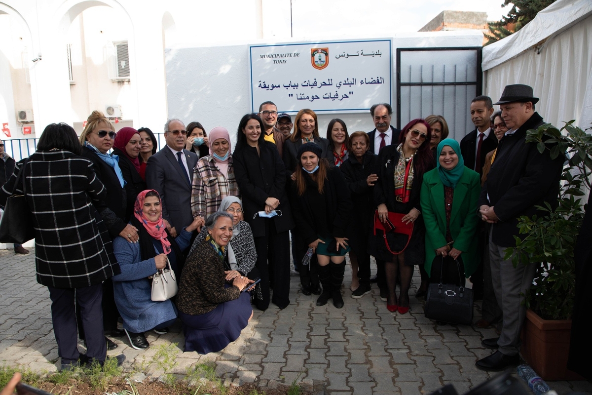 Inauguration of a market place Femmedina, 2022