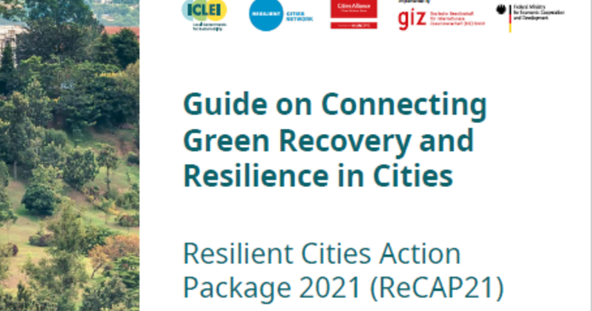 Guide On Connecting Green Recovery And Resilience In Cities | Cities ...